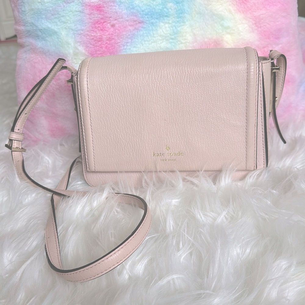 Kate Spade cross body leather bag light pink